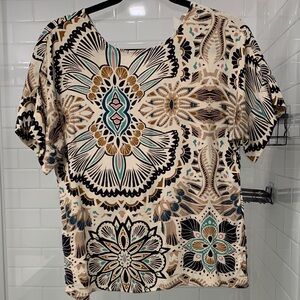 H&M Multicolor Patterned Blouse size 2